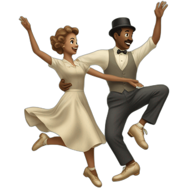 Lindy hop dance emoji