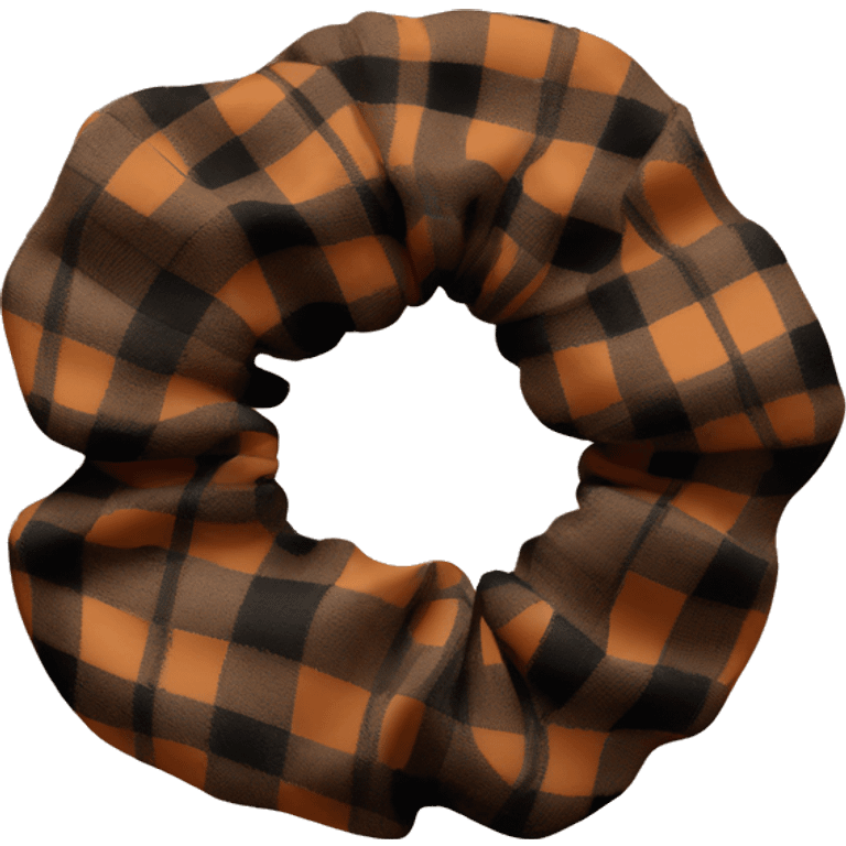 brown plaid scrunchie emoji