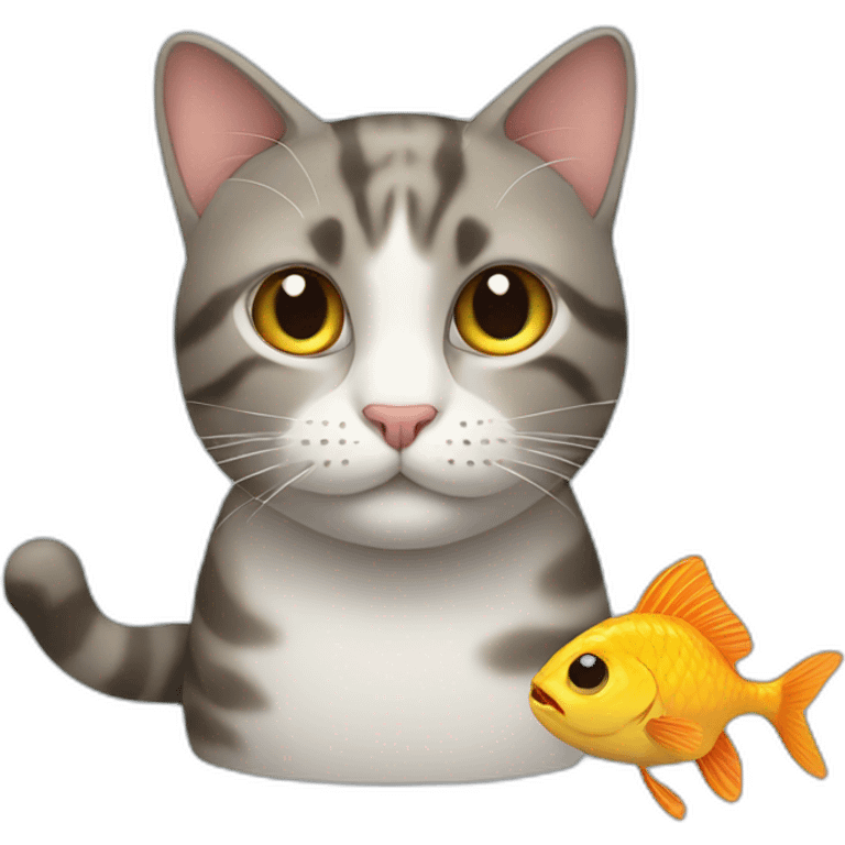 Cat with fish emoji