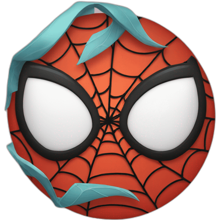 Circular Spider Man face emoji