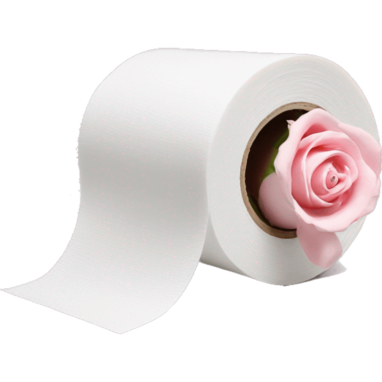 Light pink rose print toilet paper  emoji