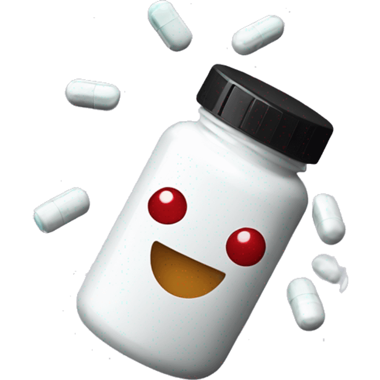 pills falling from pill bottle emoji