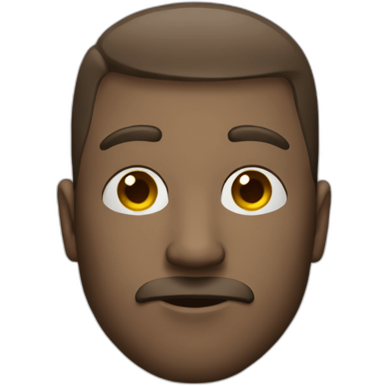 bold man with with envelope under his nose emoji