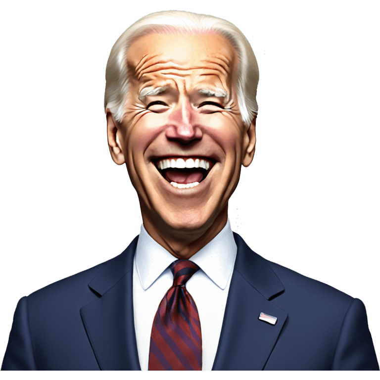 Joe Biden laughing out loud emoji