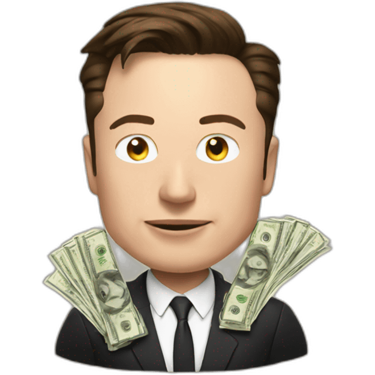 elon musk with money emoji