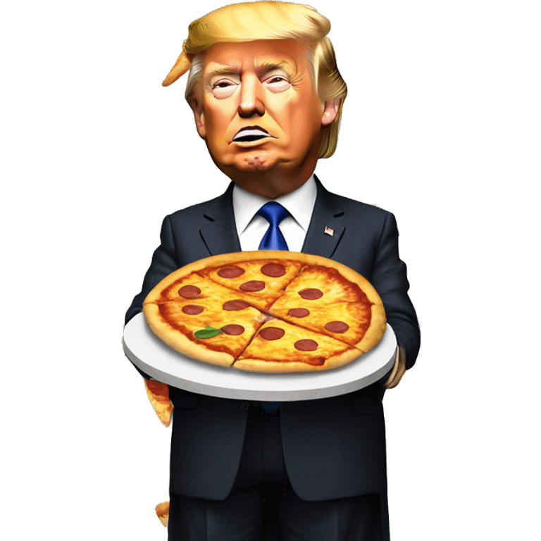 Trump qui mange une pizza  emoji