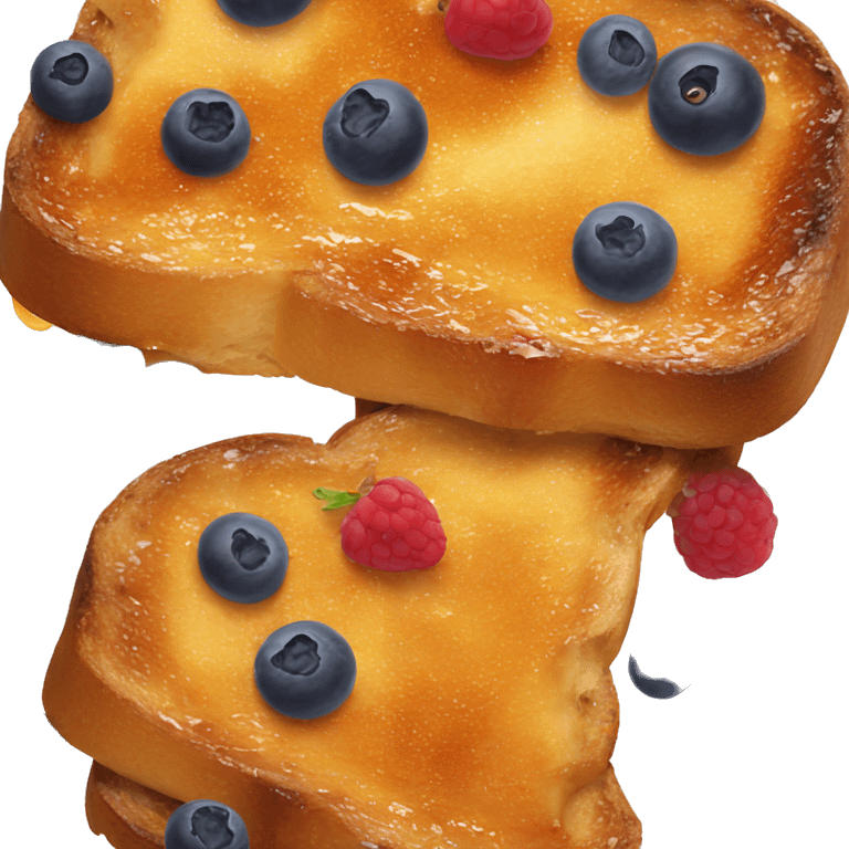 French toast with syrup and berries emoji