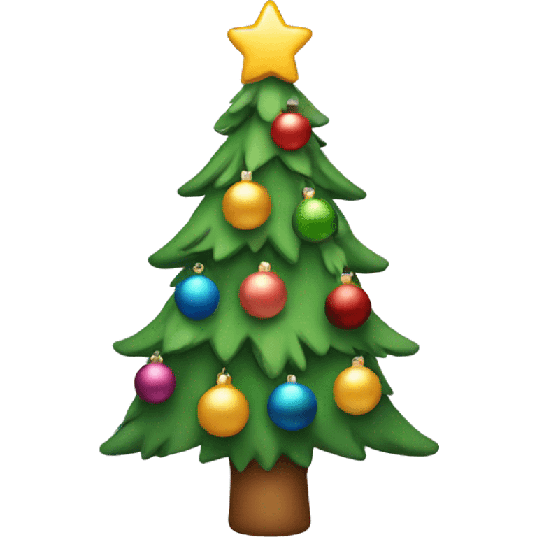 christmas tree with cute decorations  emoji