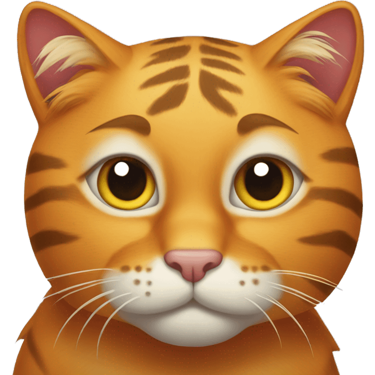 Tigrated orange cat emoji