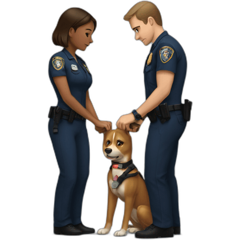 FBI Officer handcuffing a girl emoji