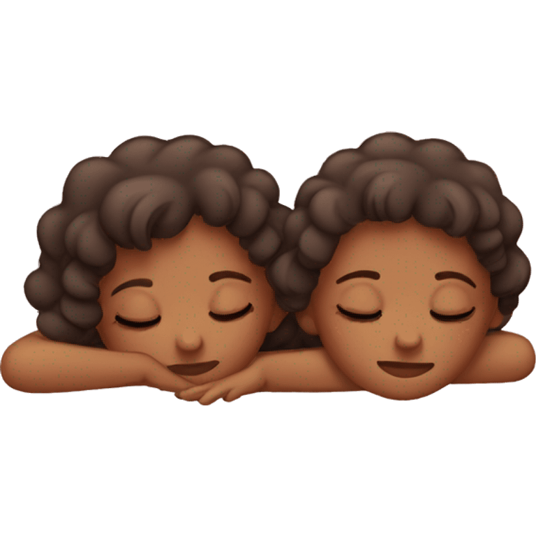 Two girls asleep emoji