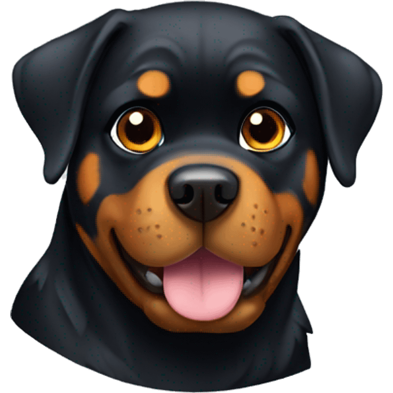 Cute Rottweiler  emoji