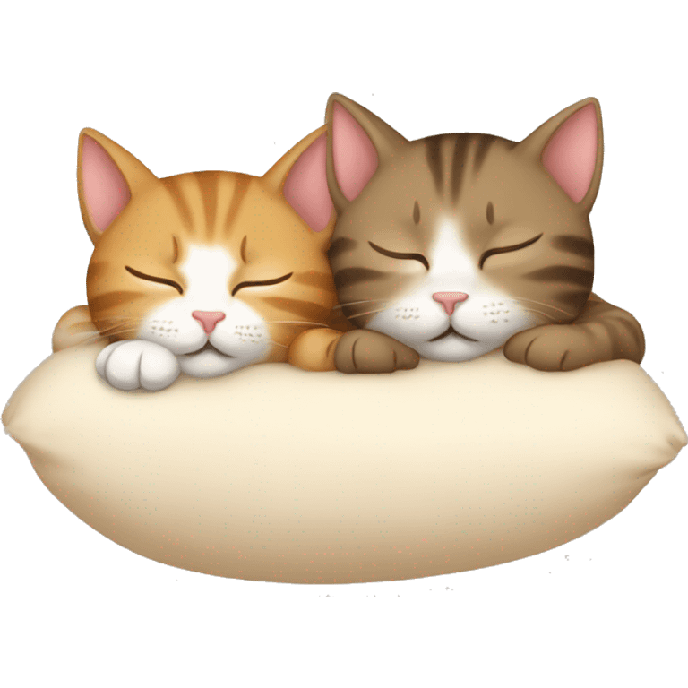 Two kitties sleeping  emoji