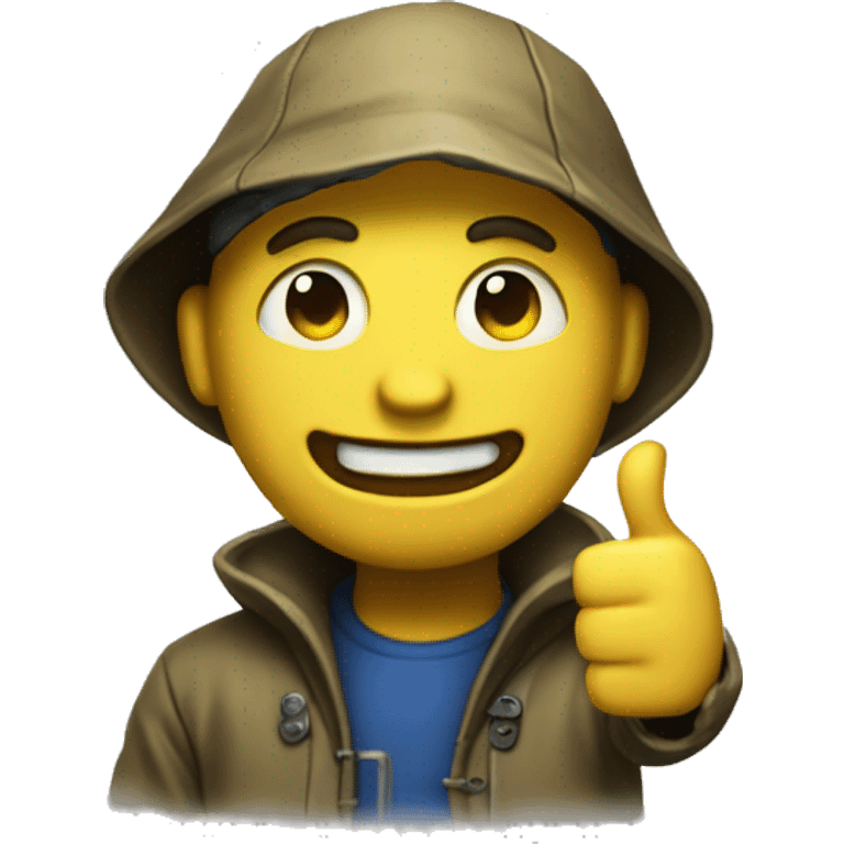 original Fallout thumbs up guy wearing a raincoat emoji