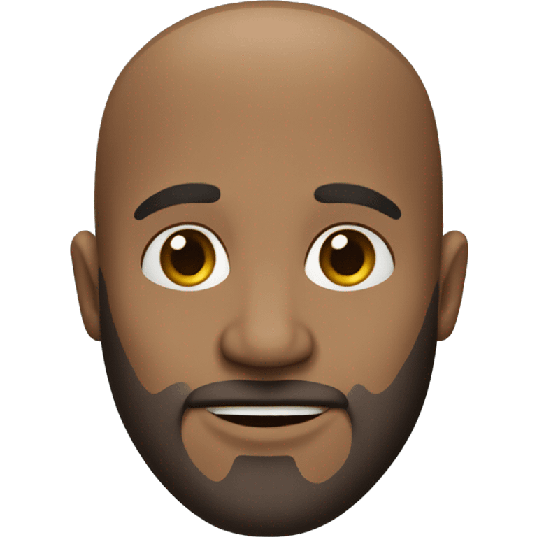 brunette balding man, no moustache, chin beard emoji