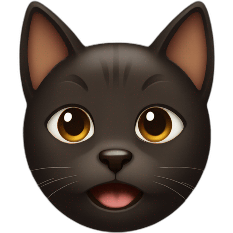 Brown and black cat crying  emoji