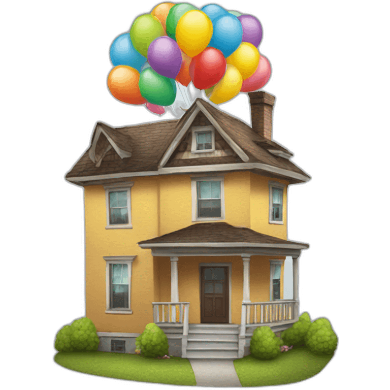 up house with ballons emoji