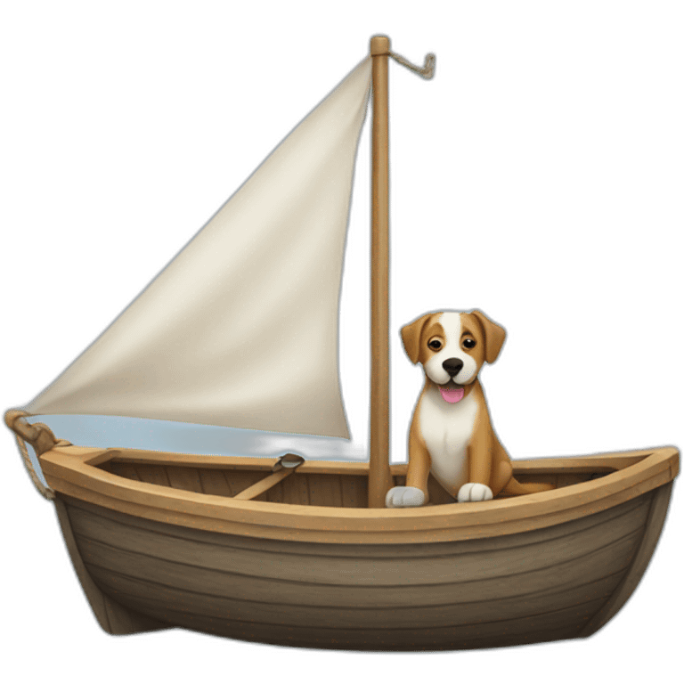 boat with dog emoji