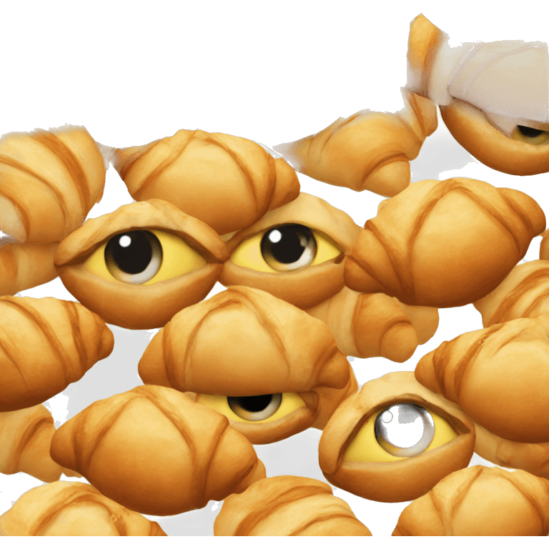 Eyes on croissant  emoji