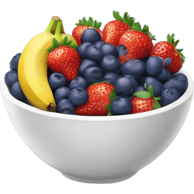 Açaí bowl strawberries banana blueberry  emoji