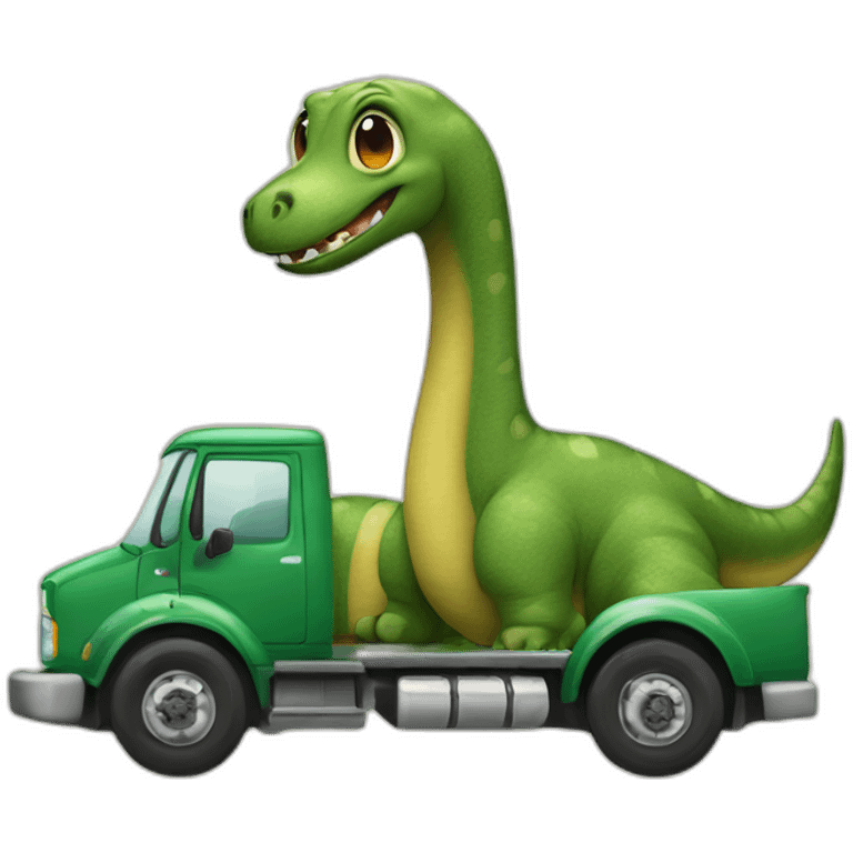 Diplodocus en forme de camion emoji