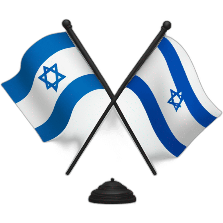 flag of israel and flag of palestine, waving together emoji