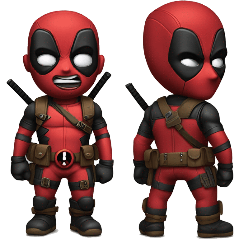 Cute deadpool character full body HD emoji