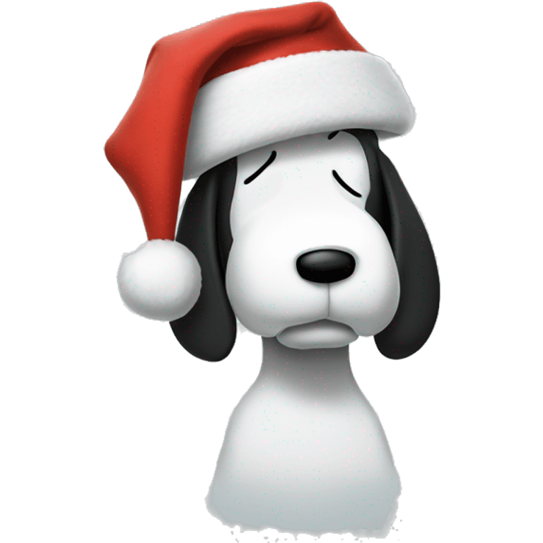 Snoopy Christmas hat  emoji