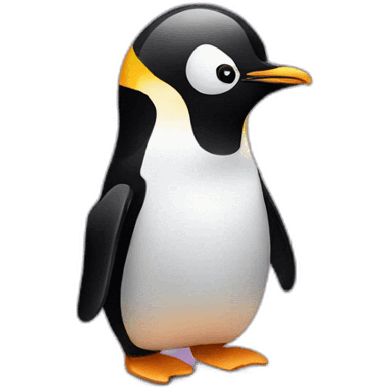 Penguin at the disco emoji