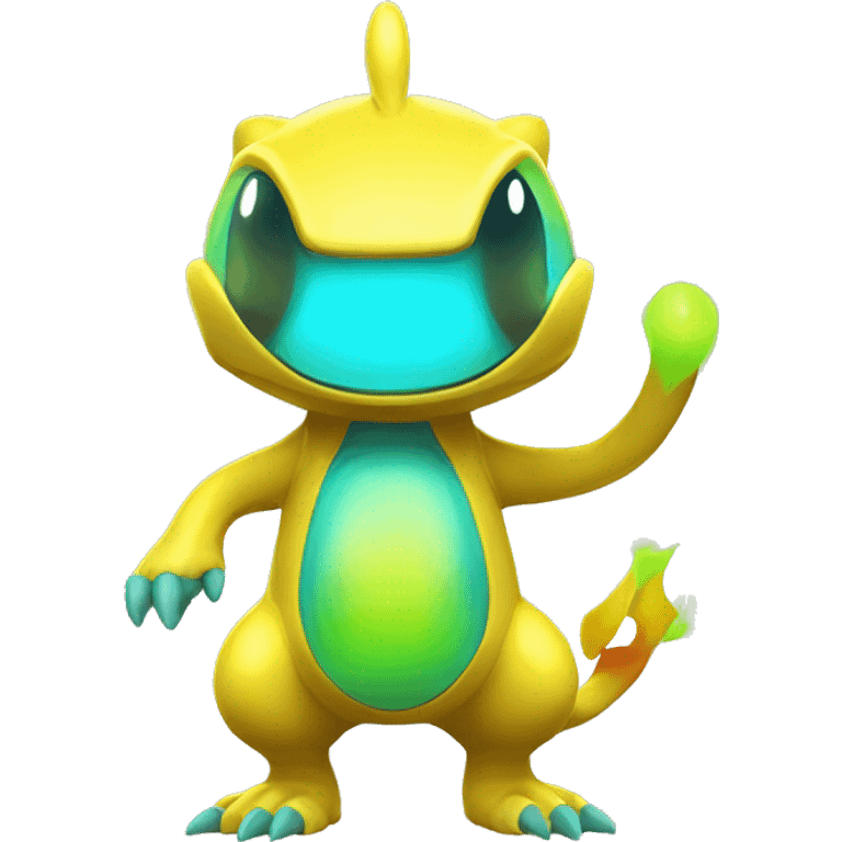 Shiny Colorful Neon Colors Fakémon-Pokémon-Creature Full Body emoji