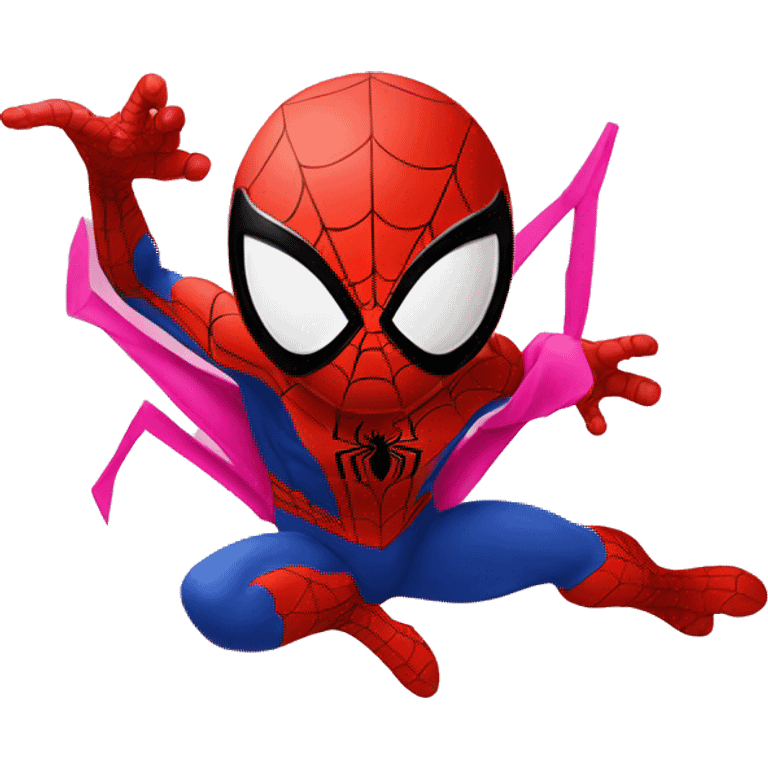 spider man across pink emoji