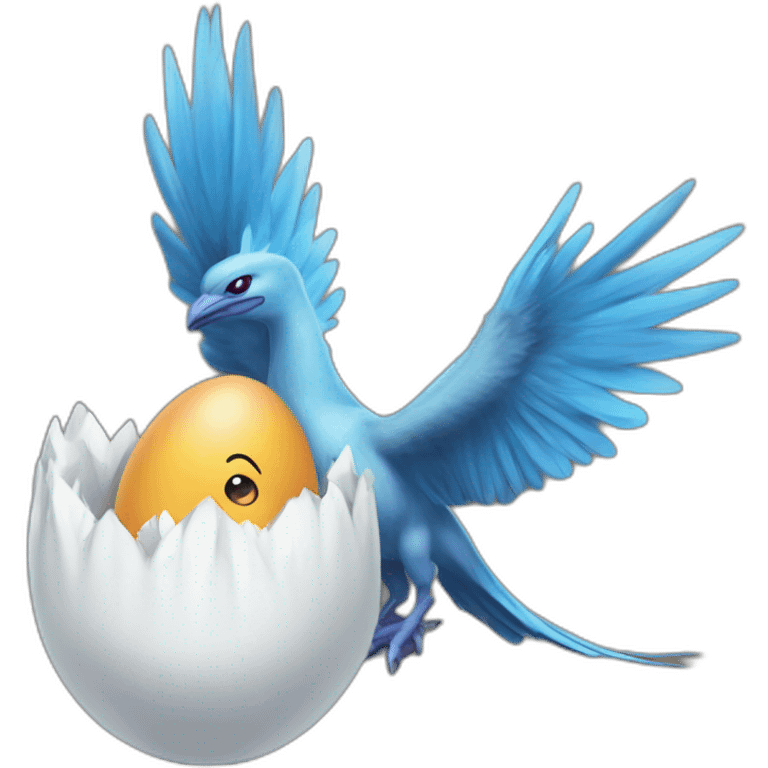 crazy funny stupid Articuno pokemon baby's realistic boku no pik o egg dual art artist emoji