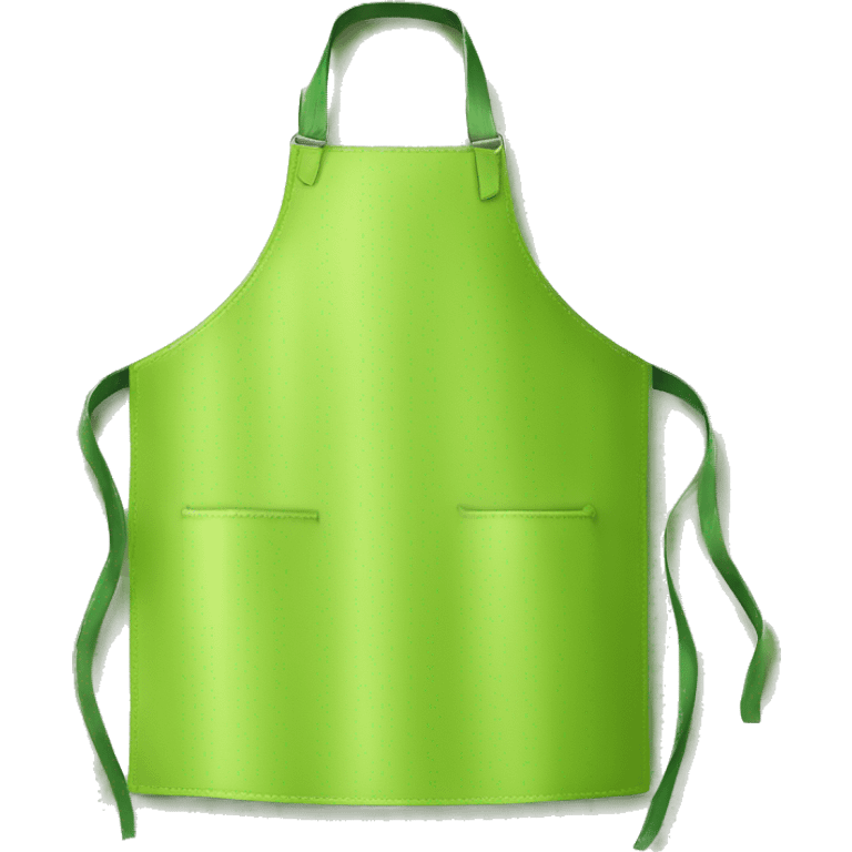 Realistic lime green kitchen apron. emoji