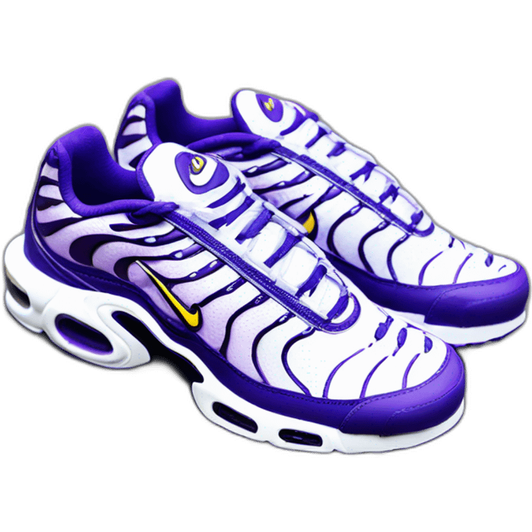 Nike Air max tn withe and purple emoji