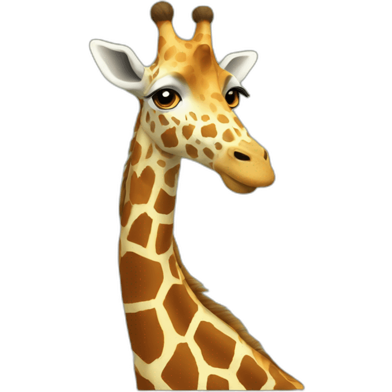 A painted giraffe emoji