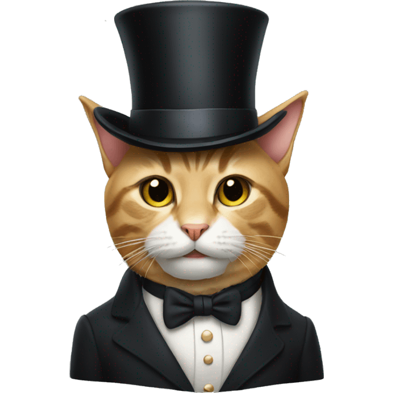 cat with a top hat emoji