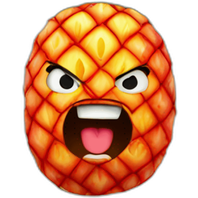 red Angry pineapple emoji