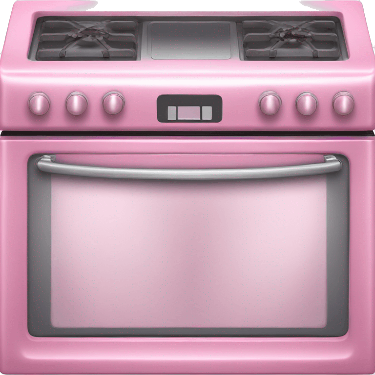 Realistic metallic light pink oven isolated. emoji