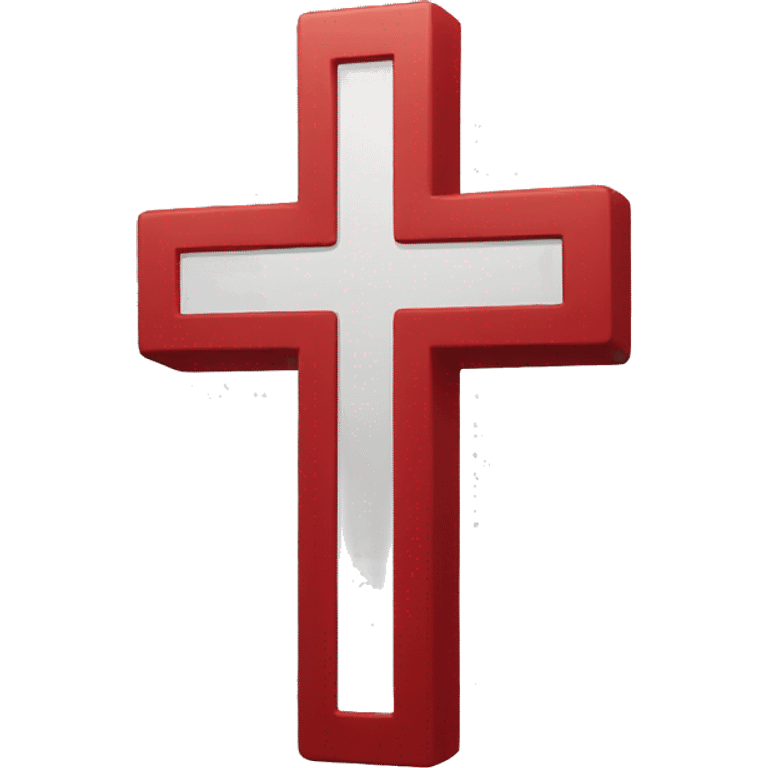 red standing cross emoji