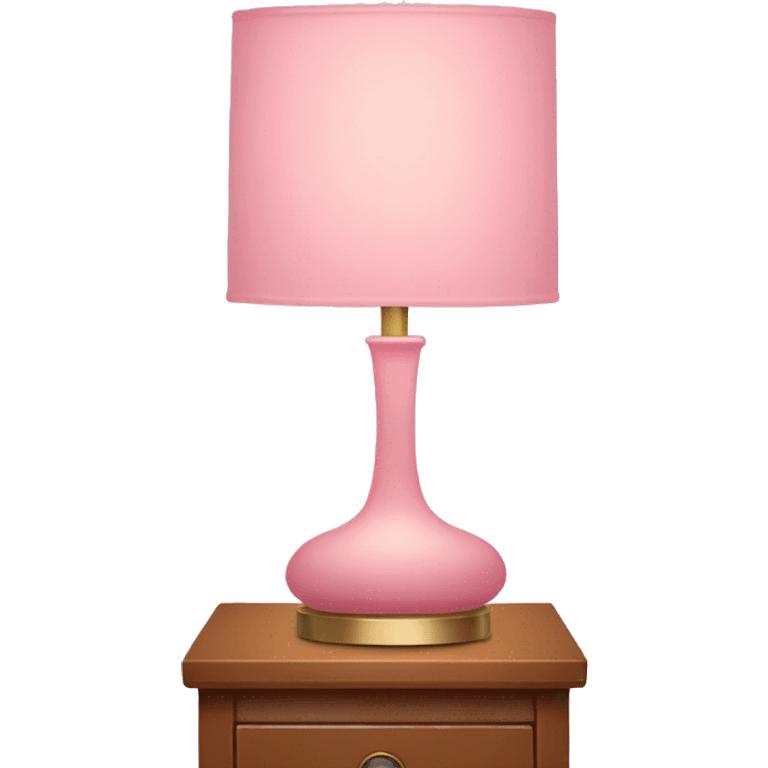 A light pink nightstand lamp emoji