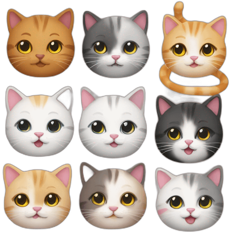 Cute cat party emoji