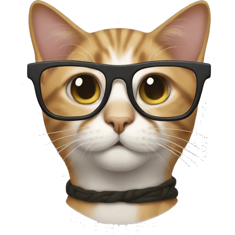 cat wearing glasses emoji