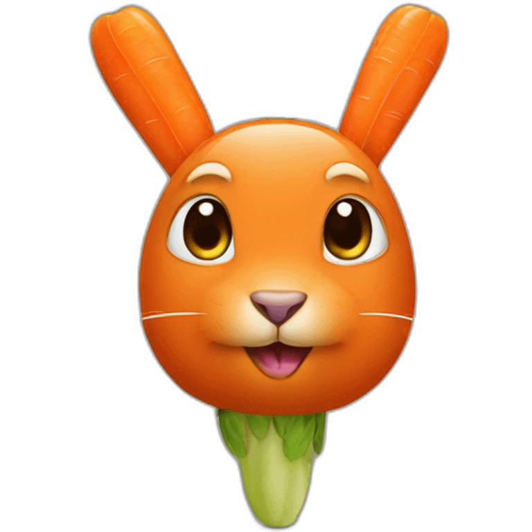 rabbit made of carrot emoji