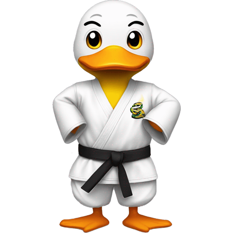 duck in a karate uniform emoji