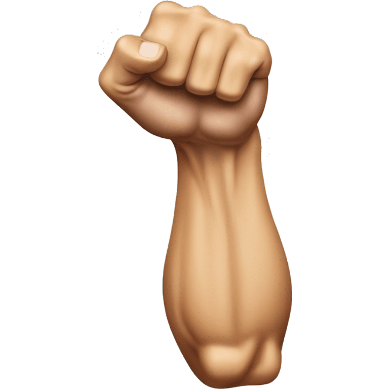 Create an image of a flexed biceps arm emoji mirrored horizontally. The arm should face the opposite direction compared to the standard flexed biceps emoji, making it appear as a reverse flex. emoji