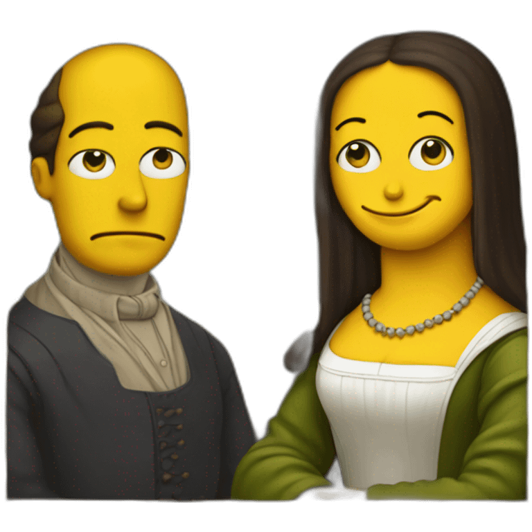 monalisa al estilo de los simpson emoji