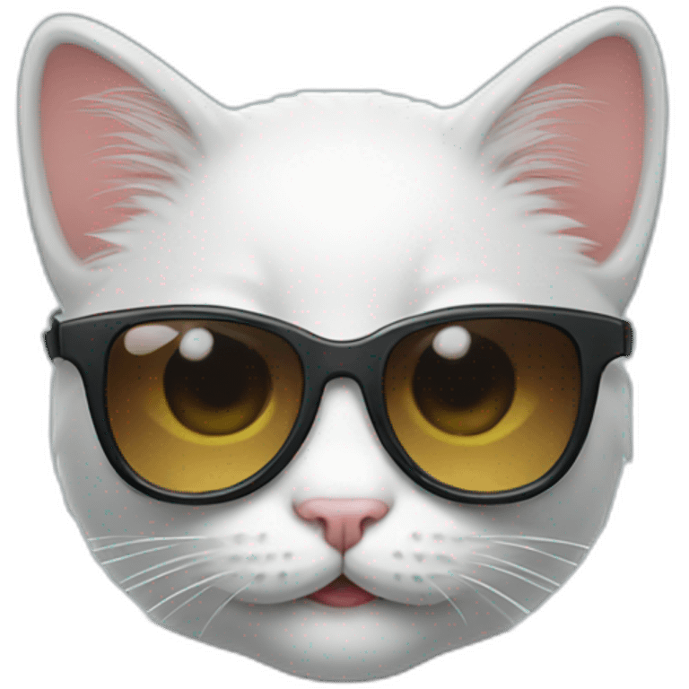 cool  kitten with sunglasses smiling emoji