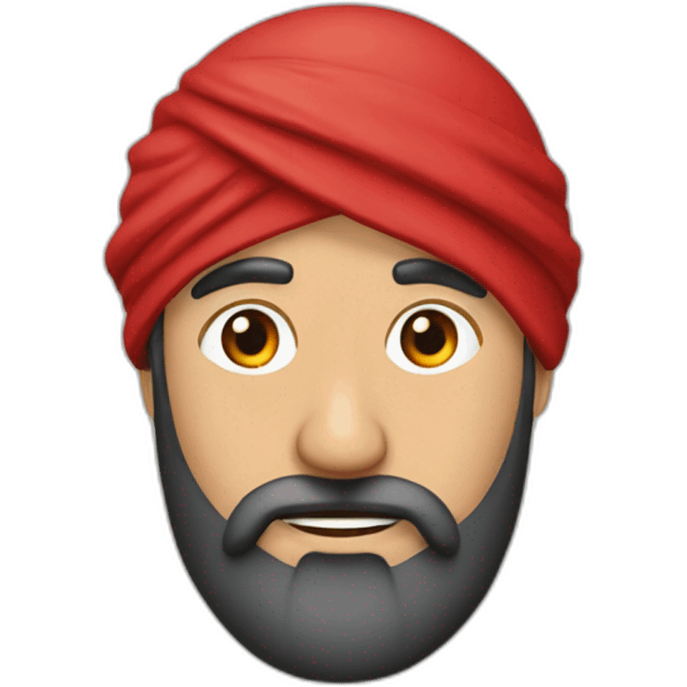 Arabe ave bouton rouge en main emoji