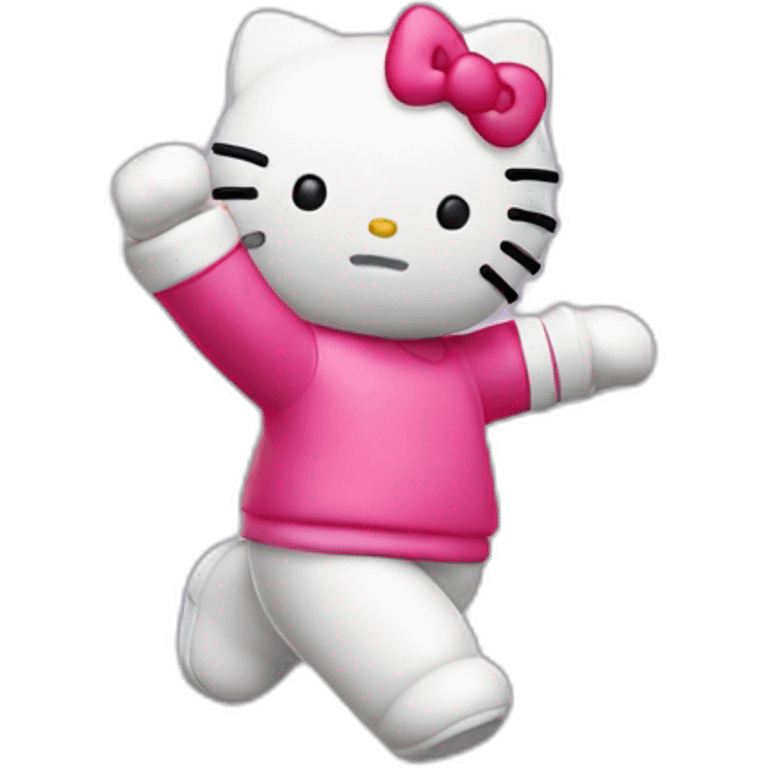 Hello kitty dab emoji