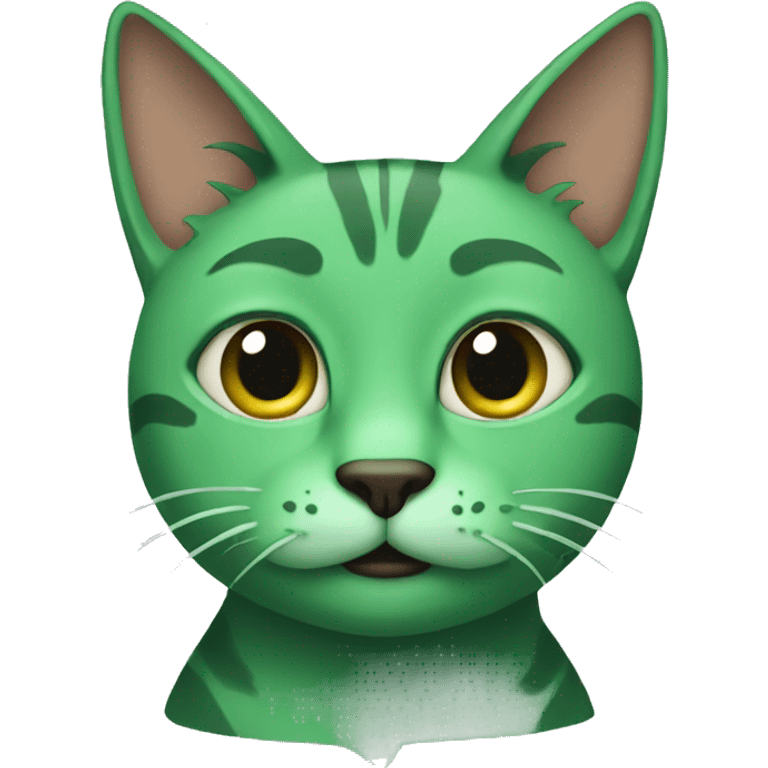 Green cat emoji